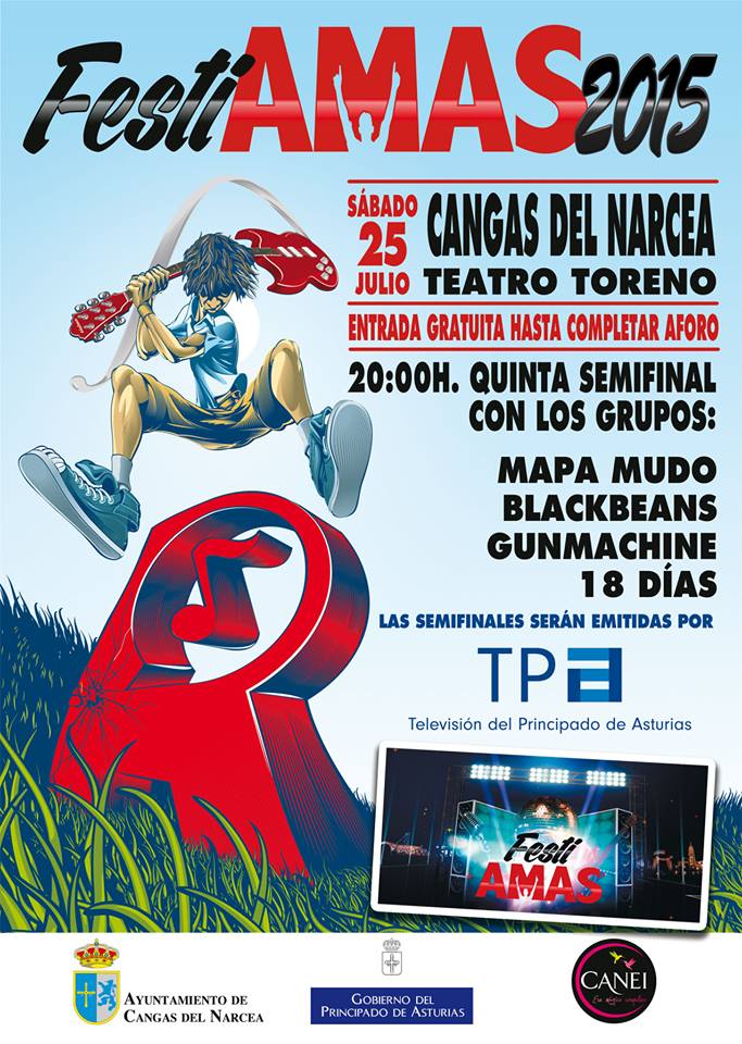 Semifinal del FestiAmas. Festival de Música Rock en Cangas del Narcea