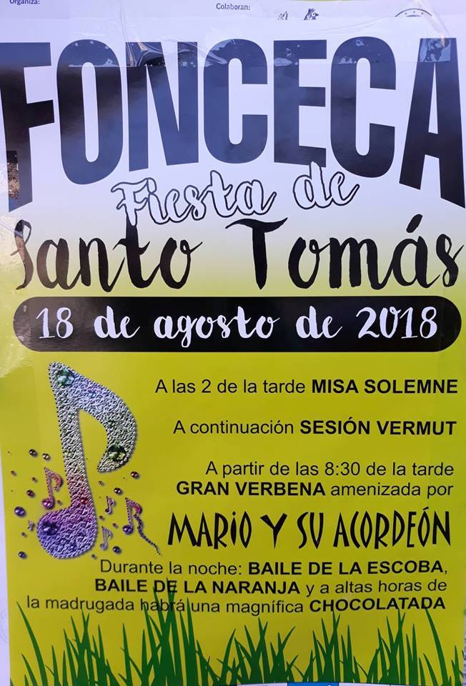 Fiestas de Fonceca 2018