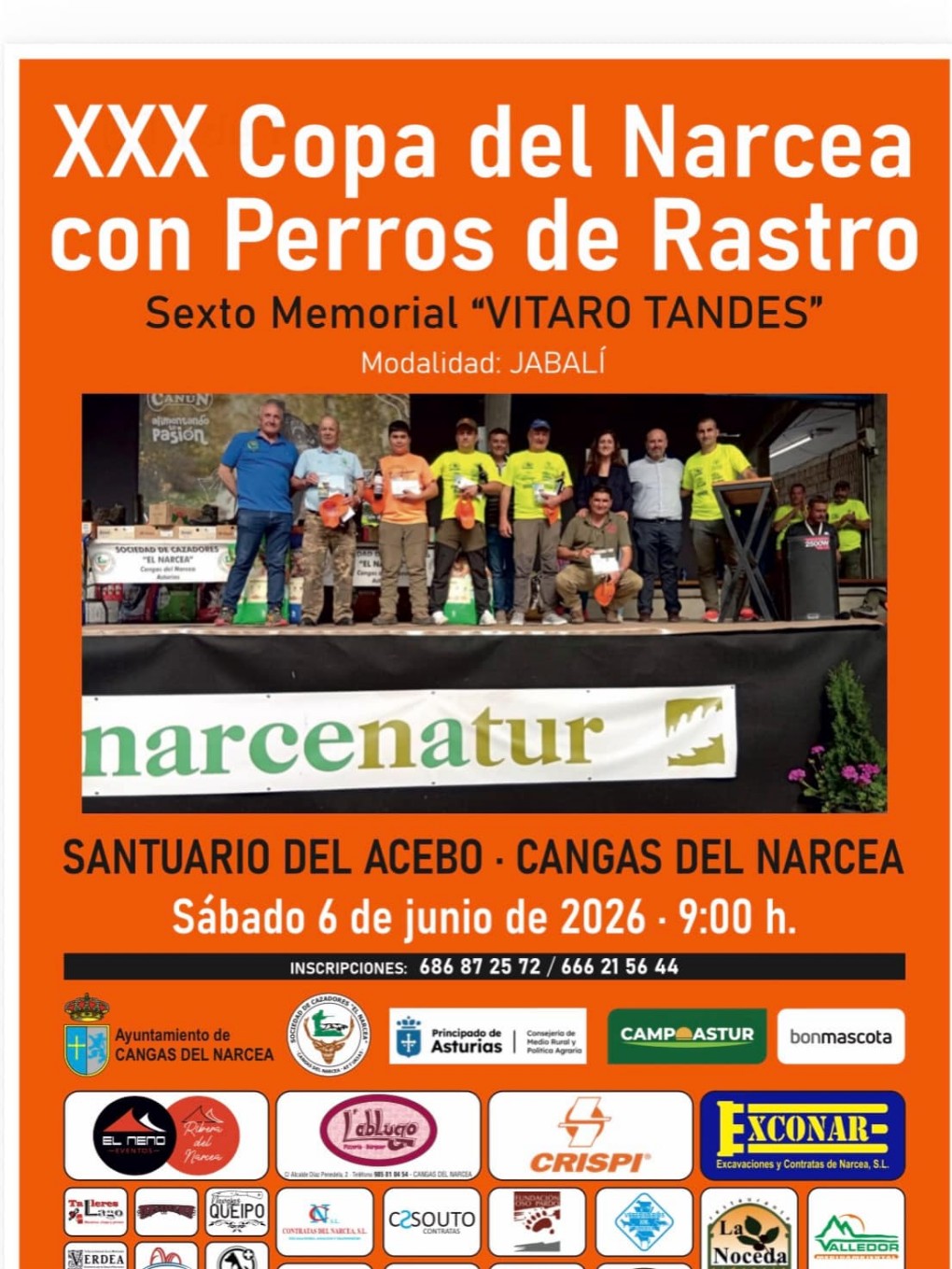 Copa del Narcea con perros de rastro en Cangas del Narcea