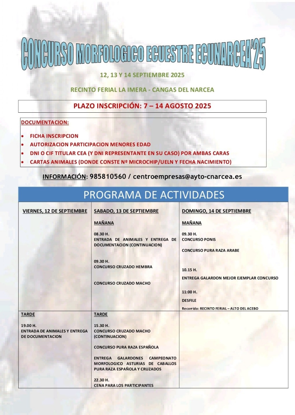 Ecunarcea. Concurso morfolgico ecuestre 2025